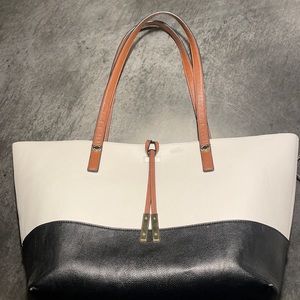 Calvin Klein Large Black and White Tote